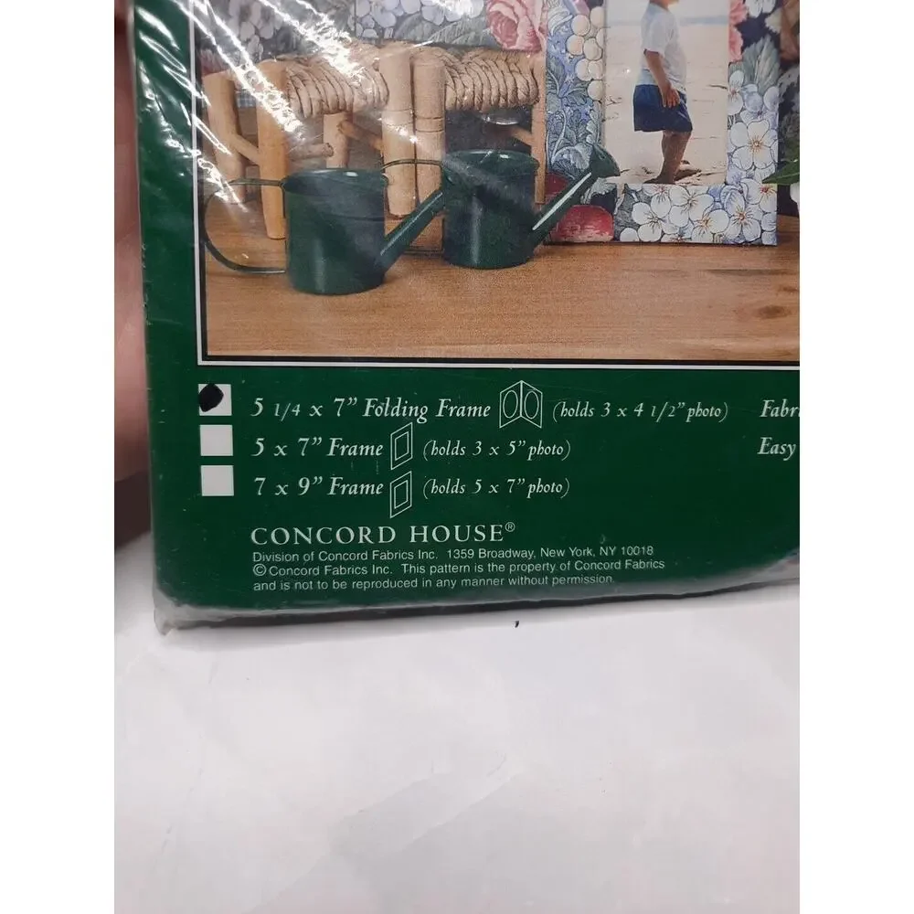 Vintage Concord House Frame Kits 5.25 x 7 Folding Frame Floral Veggie Pattern